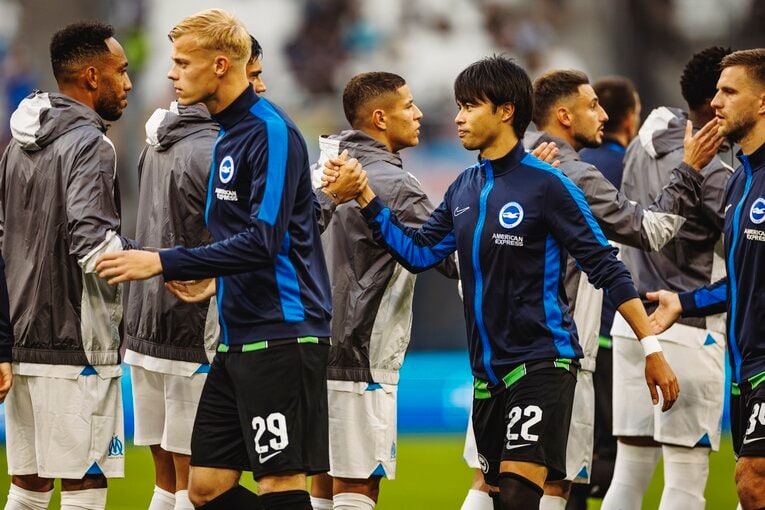 ELマルセイユ戦の三笘薫（全10枚中の2枚目）　©Kiichi Matsumoto