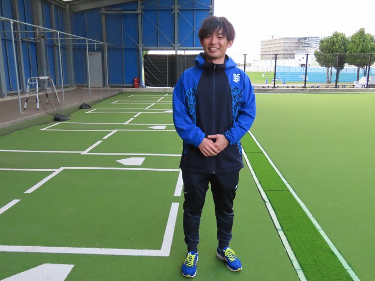 投球練習が終わったブルペンで©Kou Hiroo