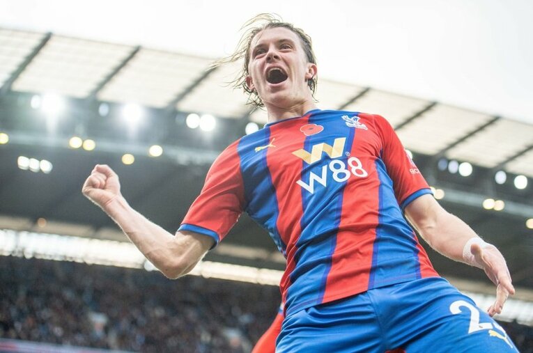 今季チェルシーからのレンタルでクリスタルパレスに加わったギャラガー。高い得点力を示し、ファンの心を掴んでいる ／ photograph by Getty Images