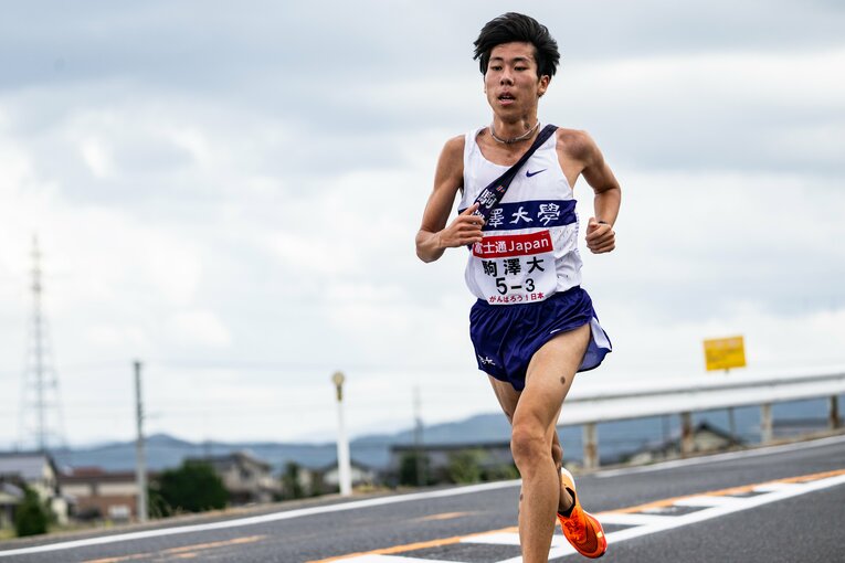 3区を走った田澤　©Nanae Suzuki