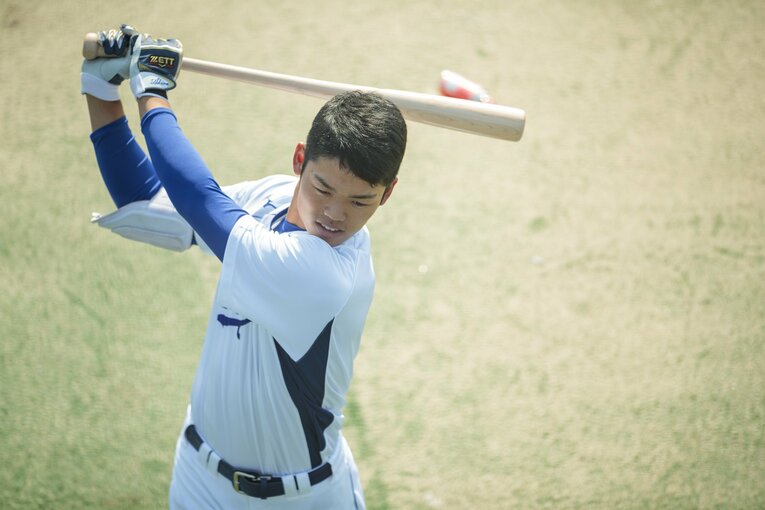 2019年3月、1年目の根尾　©Kiichi Matsumoto