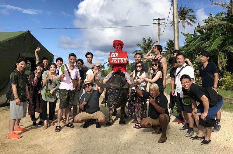 今年6月には社員研修旅行でグアムに。1年間を労い、新シーズンへ向けて英気を養った。 ／ photograph by CHIBA JETS FUNABASHI