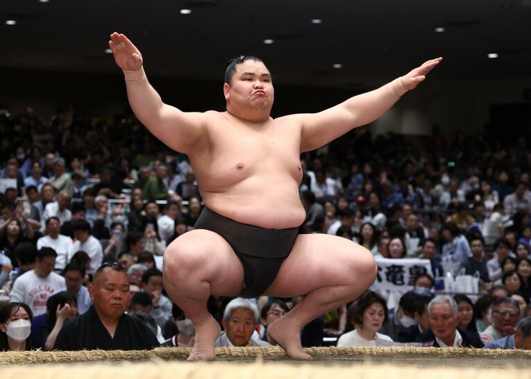 初土俵からの連勝を25で止めた”令和の怪物”こと旭富士（伊勢ヶ濱部屋）©JIJI PRESS
