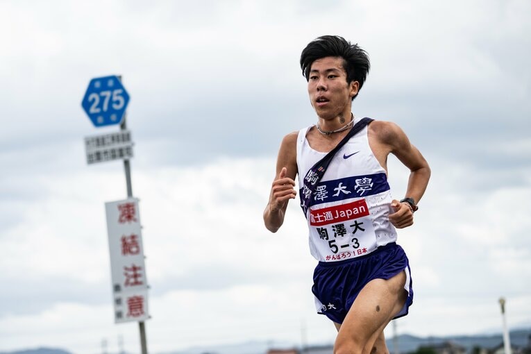 3区を走った田澤　©Nanae Suzuki