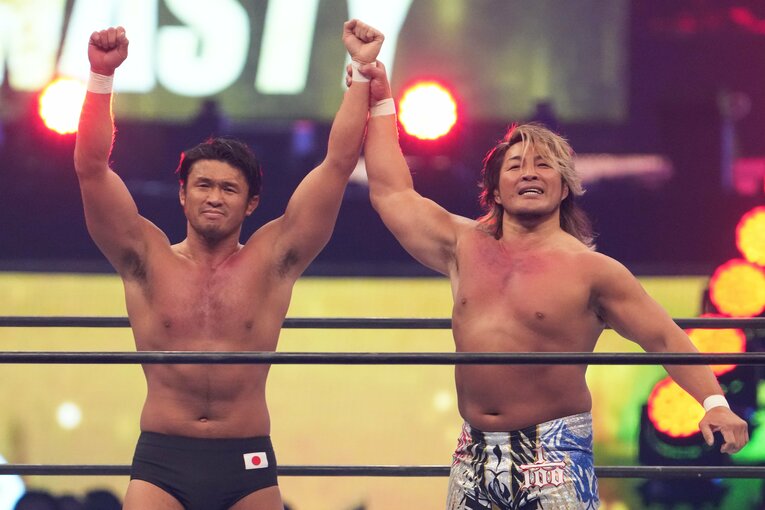 柴田勝頼と棚橋弘至　©Masashi Hara