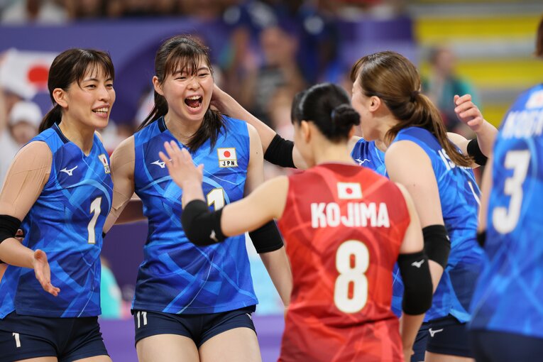 山田二千華（パリ五輪 ポーランド戦）©︎Kaoru Watanabe/JMPA