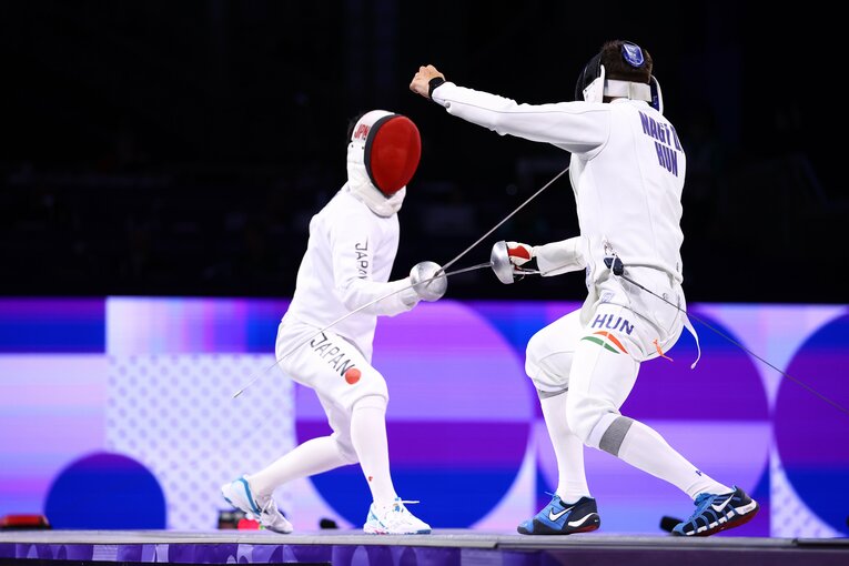 男子エペ団体決勝、日本vs.ハンガリー　©Ryosuke Menju/JMPA