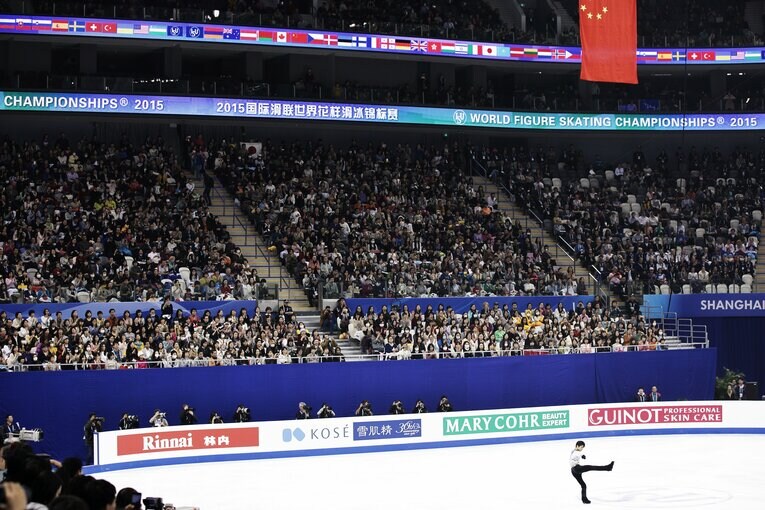 2015年世界選手権、高須のポジションから広角でとらえた1枚　©Tsutomu Takasu