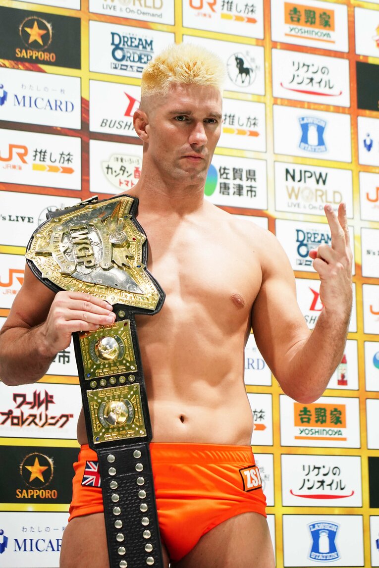 IWGP世界ヘビー級王者ザック・セイバーJr.　©Essei Hara