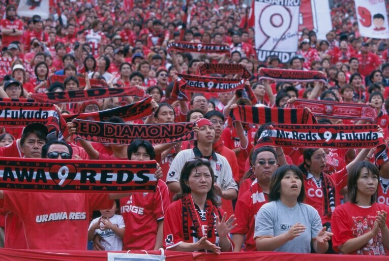 福田正博の引退試合。埼玉スタジアムには5万人を超える観衆が詰めかけた　©Hideki Sugiyama