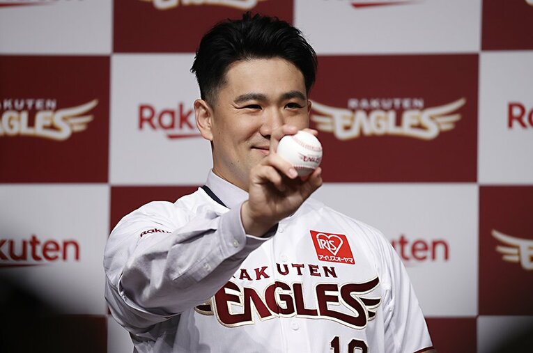 楽天復帰が決まった田中将大。坂本勇人、前田健太ら同世代のライバルたちに負けない活躍を見せられるか ／ photograph by Kyodo News