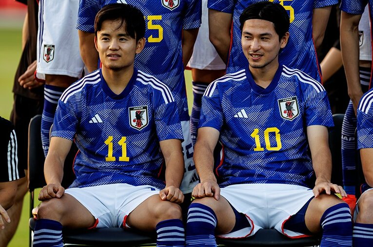 カタールW杯の久保。たくましい脚の筋肉だ　©Kiichi Matsumoto/JMPA