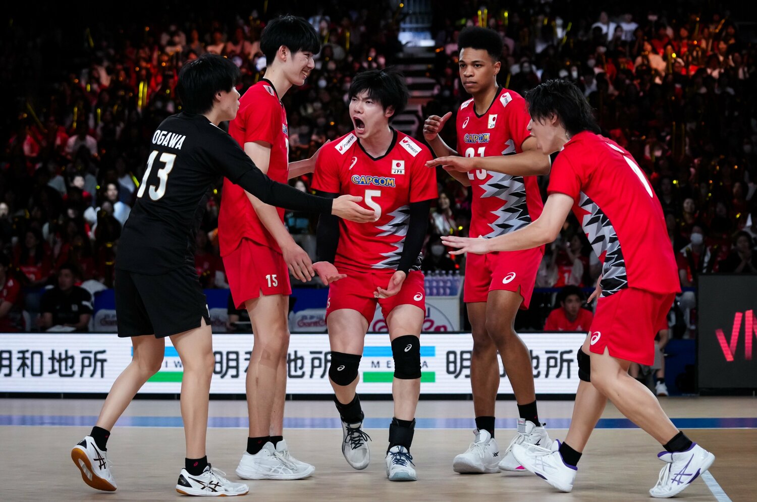 ポーランド戦で存在感を発揮した大塚達宣　©︎Volleyball World