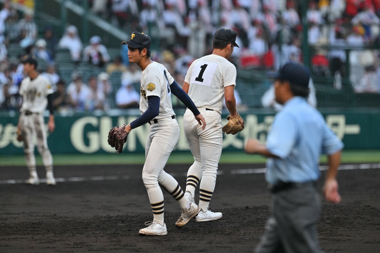 準々決勝の神村学園戦、この夏初めてリリーフ起用された ©Hideki Sugiyama