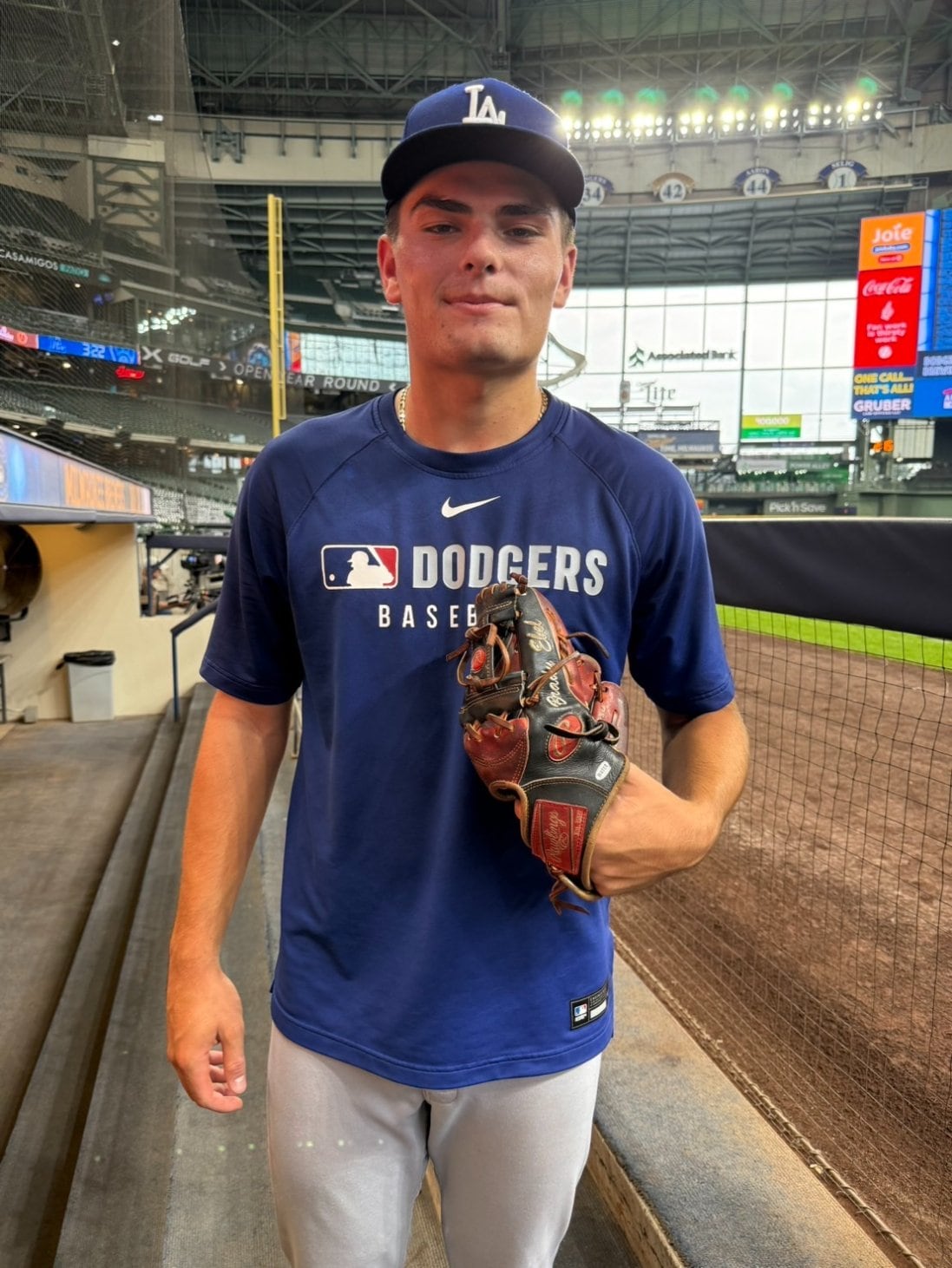 話を聞かせてくれたブレイディ（17歳）。その後ドラフト1巡目全体32位でブルワーズに指名された　©Naoyuki Yanagihara