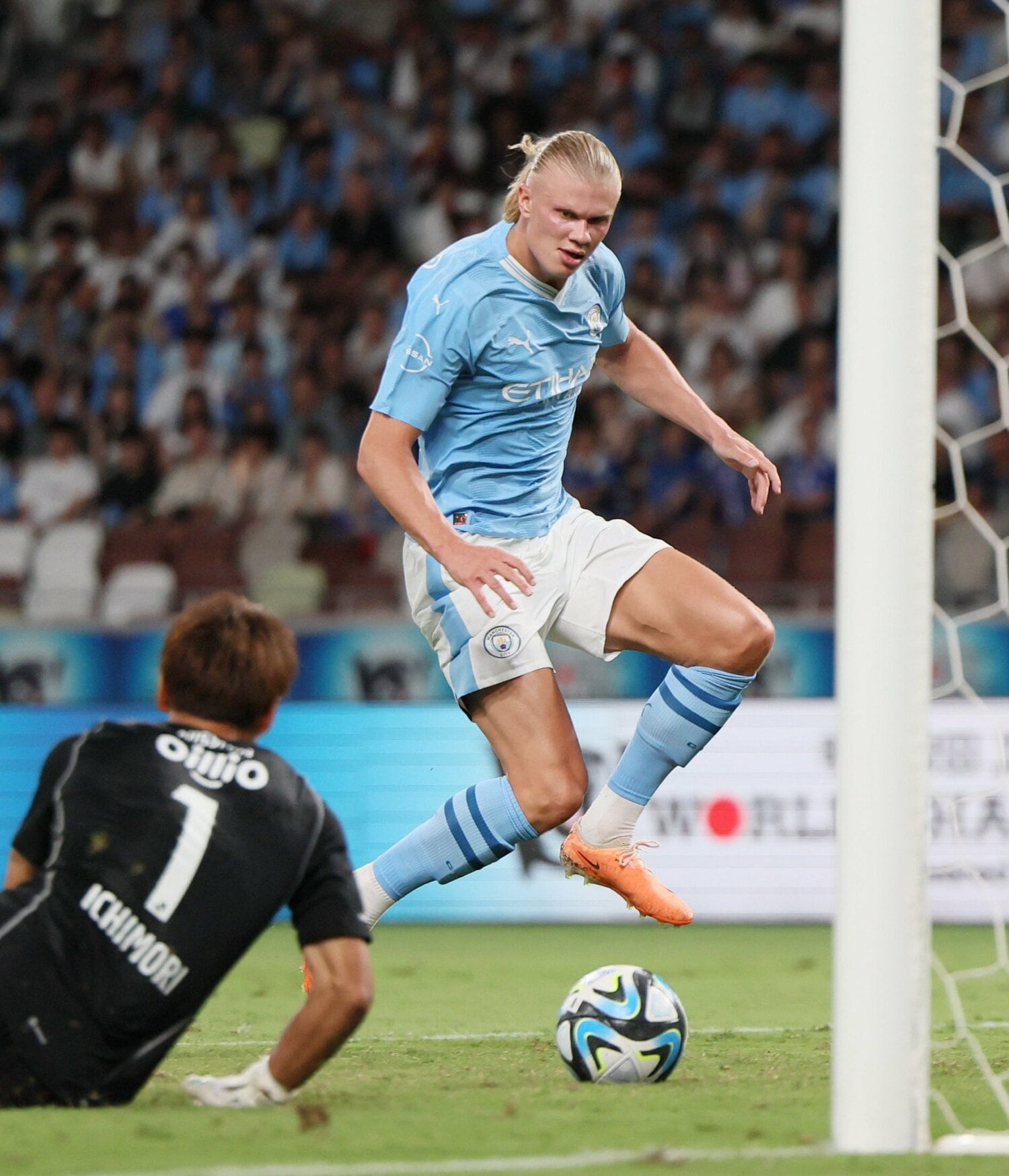 ハーランドはマリノス戦で2ゴールを挙げた　©JIJI PRESS