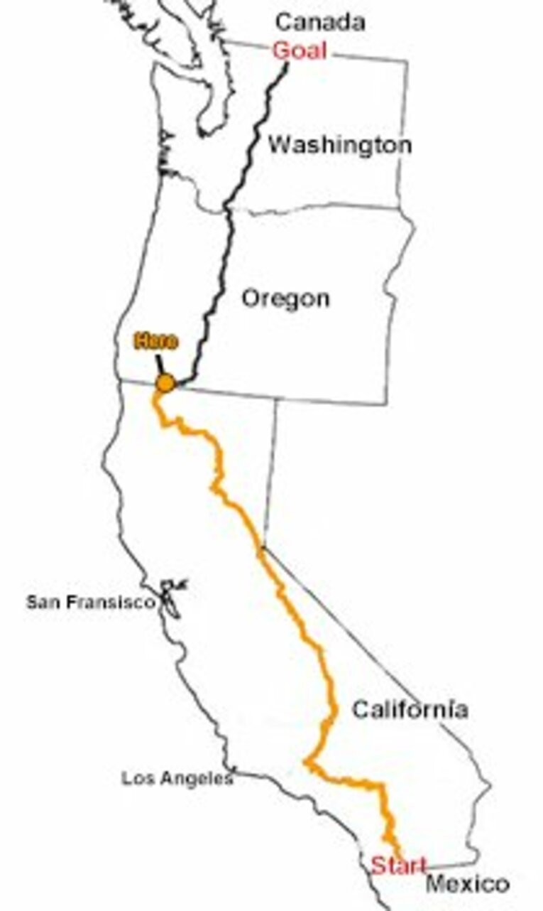 下痢と腹痛に悩まされながら、自らの足でオレゴンへ辿り着く。(11)