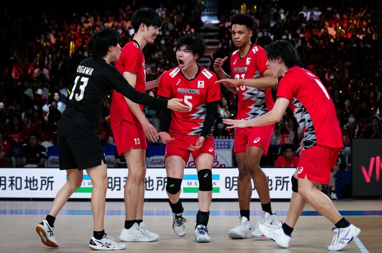 ポーランド戦で存在感を発揮した大塚達宣　©︎Volleyball World