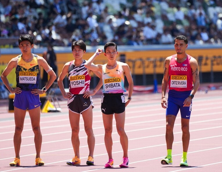 ゴールデングランプリ陸上の男子3000mでそれまでの日本記録を上回るタイムをマークした城西大4年の柴田侑　©Satoshi Wada