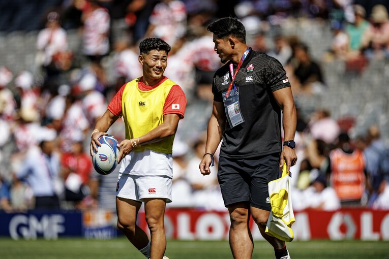 福田健太、姫野和樹（2023年ラグビーW杯チリ戦）©︎Kiichi Matsumoto