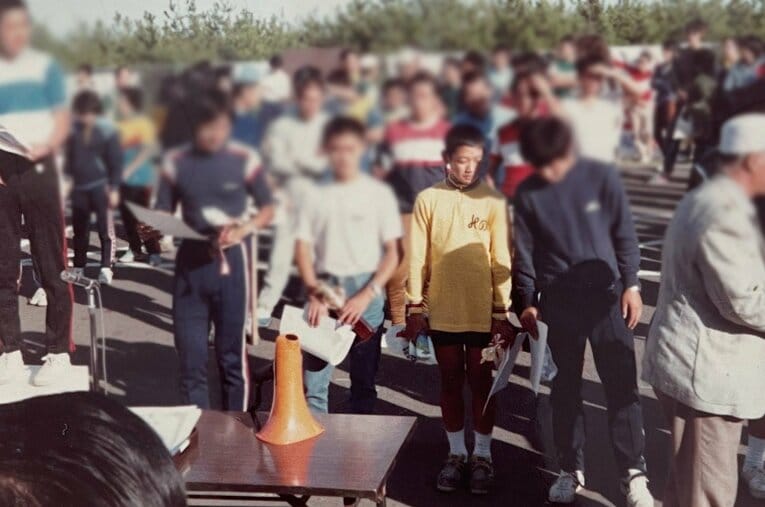 初めてレースに出場した当時中学1年生の神山雄一郎。高校に入学するまでは小柄だった　（写真／本人提供）