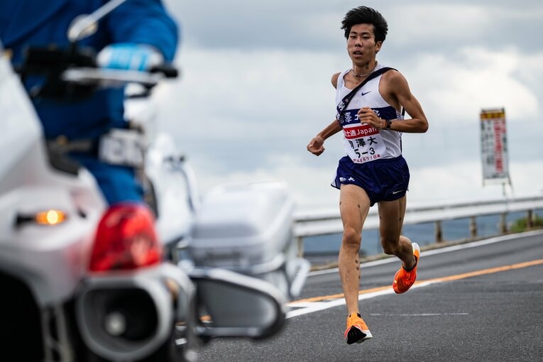 3区を走った田澤　©Nanae Suzuki