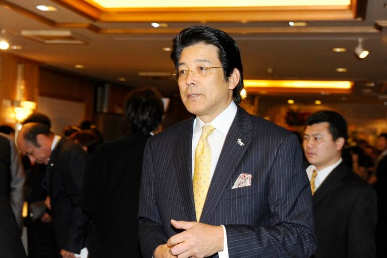 2010年、野村克也の1500勝達成祝う会で。　©BUNGEISHUNJU