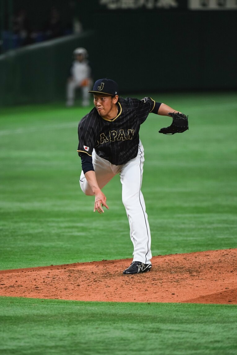 WBCで力投する平野　©Nanae Suzuki