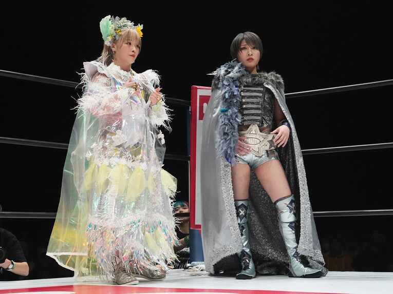 復帰戦では安納サオリとのタッグで橋本千紘＆Sareeeと対戦　©Essei Hara