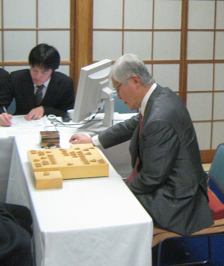 電王戦での米長　©JIJI PRESS