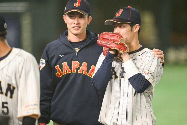 5試合に出場もチェコ戦での1打席のみにとどまった周東　©Nanae Suzuki