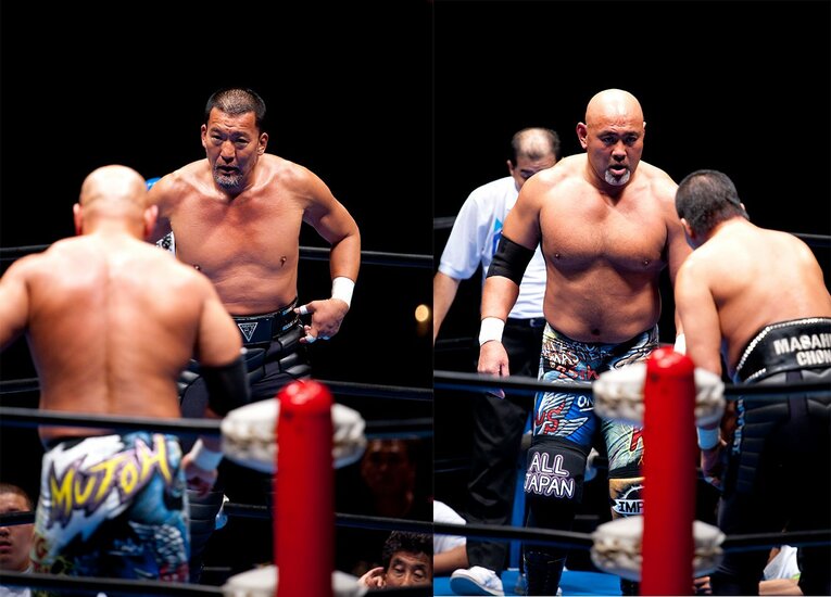 新日本プロレスデビュー20周年興行（2009年）武藤敬司vs蝶野正洋　©︎Toshiya Kondo