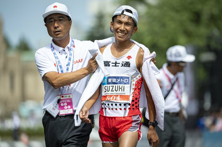 MGCを7位で終えて安堵の表情を見せた鈴木　©BUNGEISHUNJU