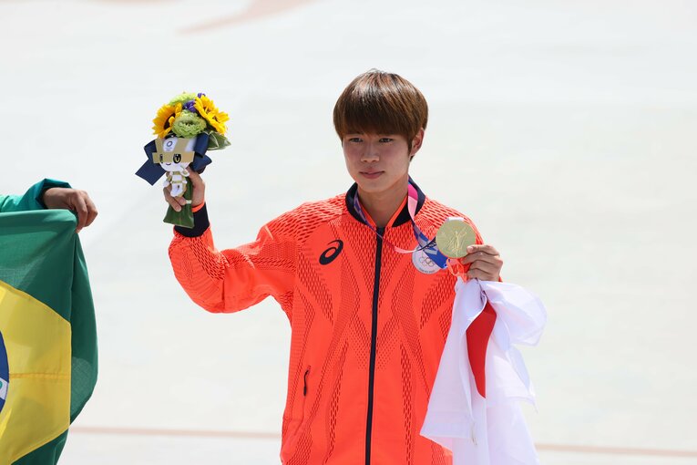 金メダルを獲得した堀米　©JMPA