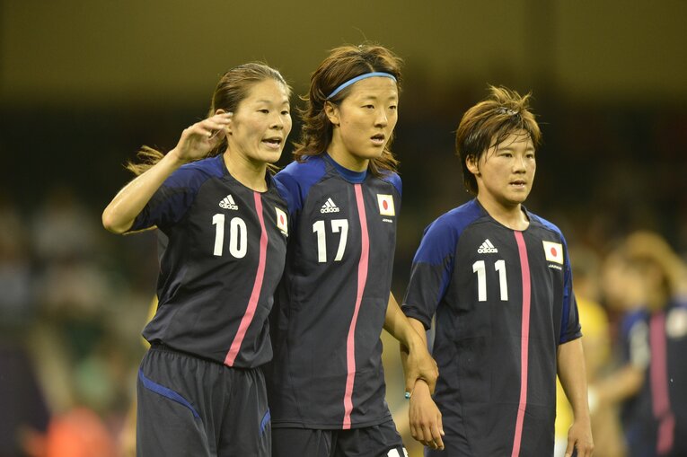 澤穂希、永里優季、大野忍（2012年ロンドン五輪）©︎JMPA