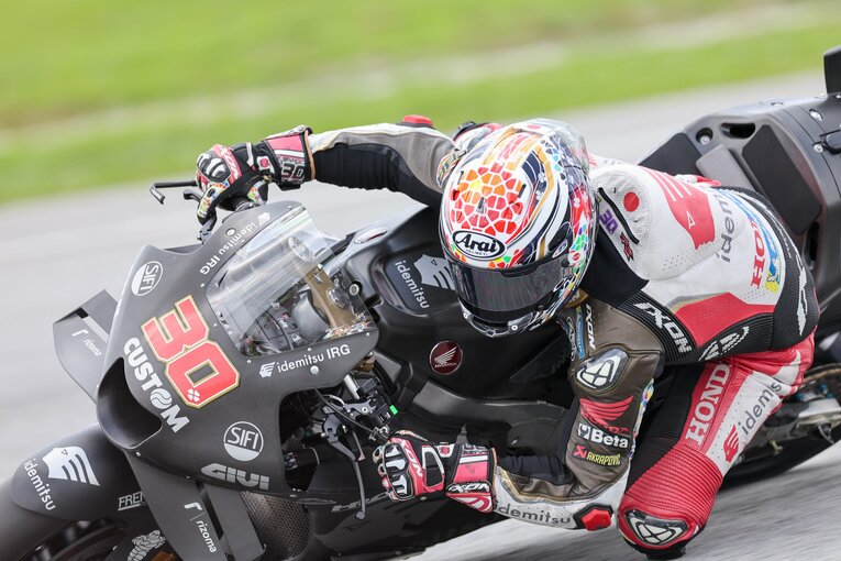 マレーシアテストでの中上貴晶の走り©Satoshi Endo