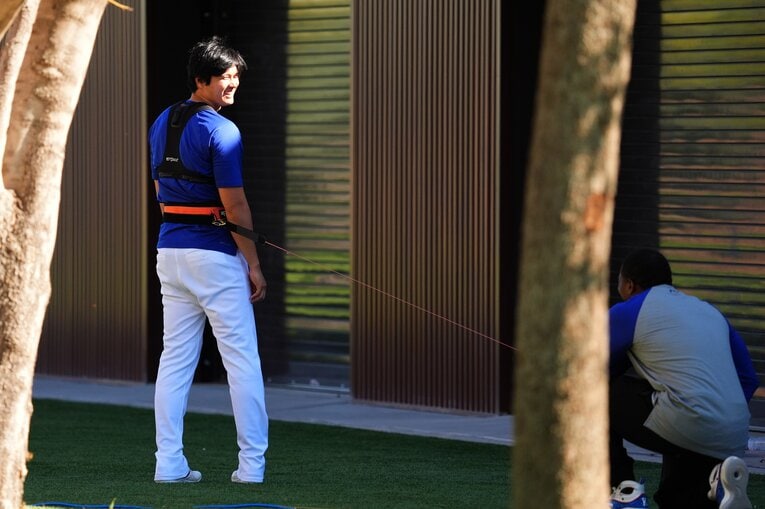 スプリングトレーニングでの一コマ　©Getty Images