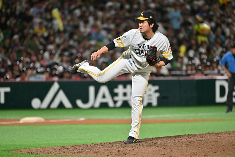 かつてボディビルダーを目指していた“怪物守護神”…杉山一樹のフォーム（最速160キロ超え／2024年）　©Hideki Sugiyama