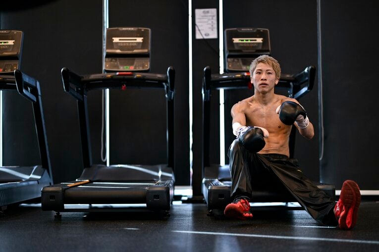 ピカソ戦直前、現地リヤドでの井上尚弥のジムワーク　©Hiroaki Finito Yamaguchi