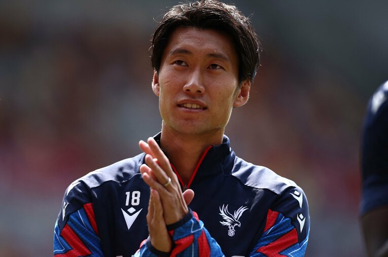 今夏、クリスタルパレスに移籍した鎌田大地（28歳）。9月21日のマンチェスター・U戦で自身初のフル出場を果たした。 ／ photograph by AFLO