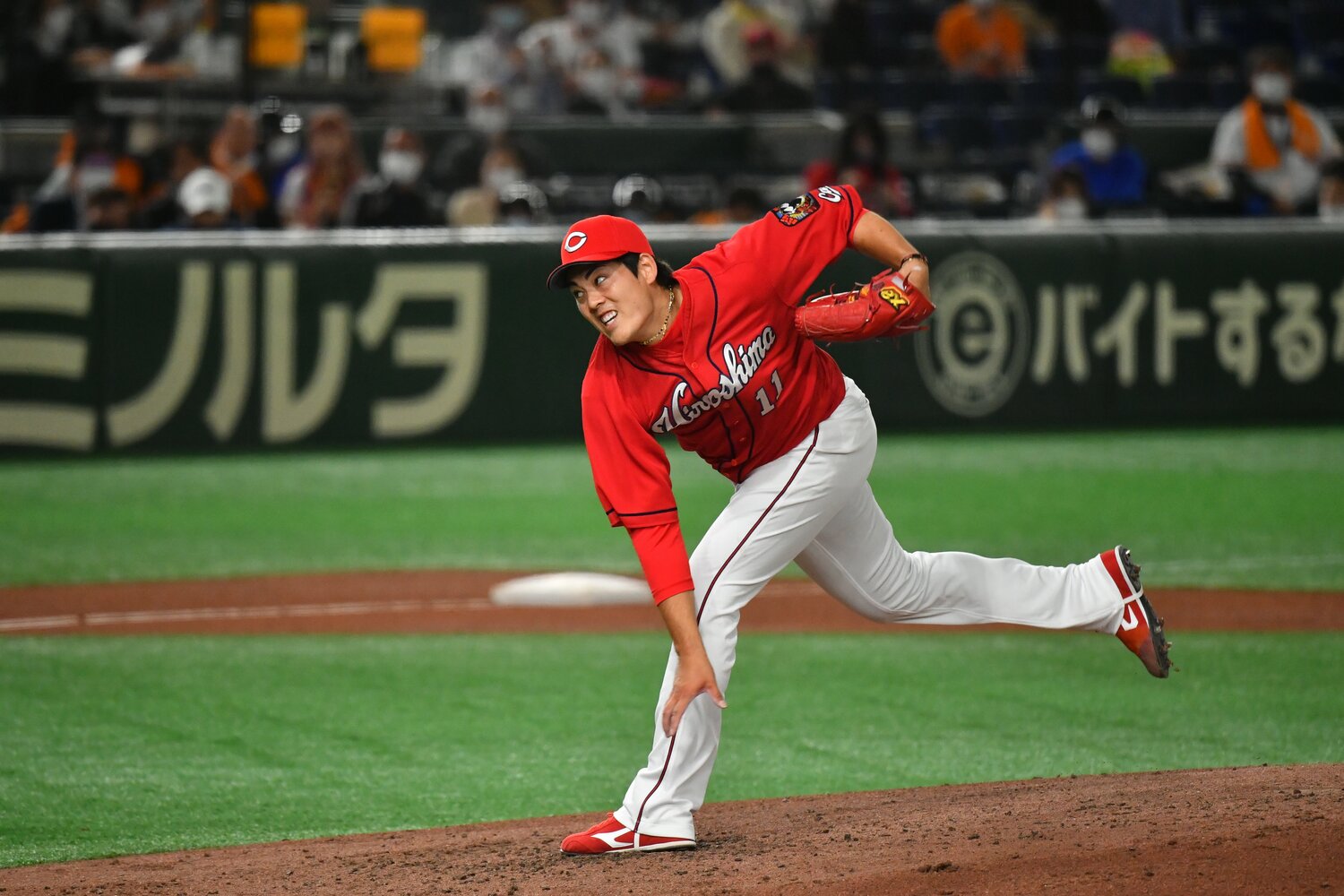 最多勝に輝いた九里　©Hideki Sugiyama