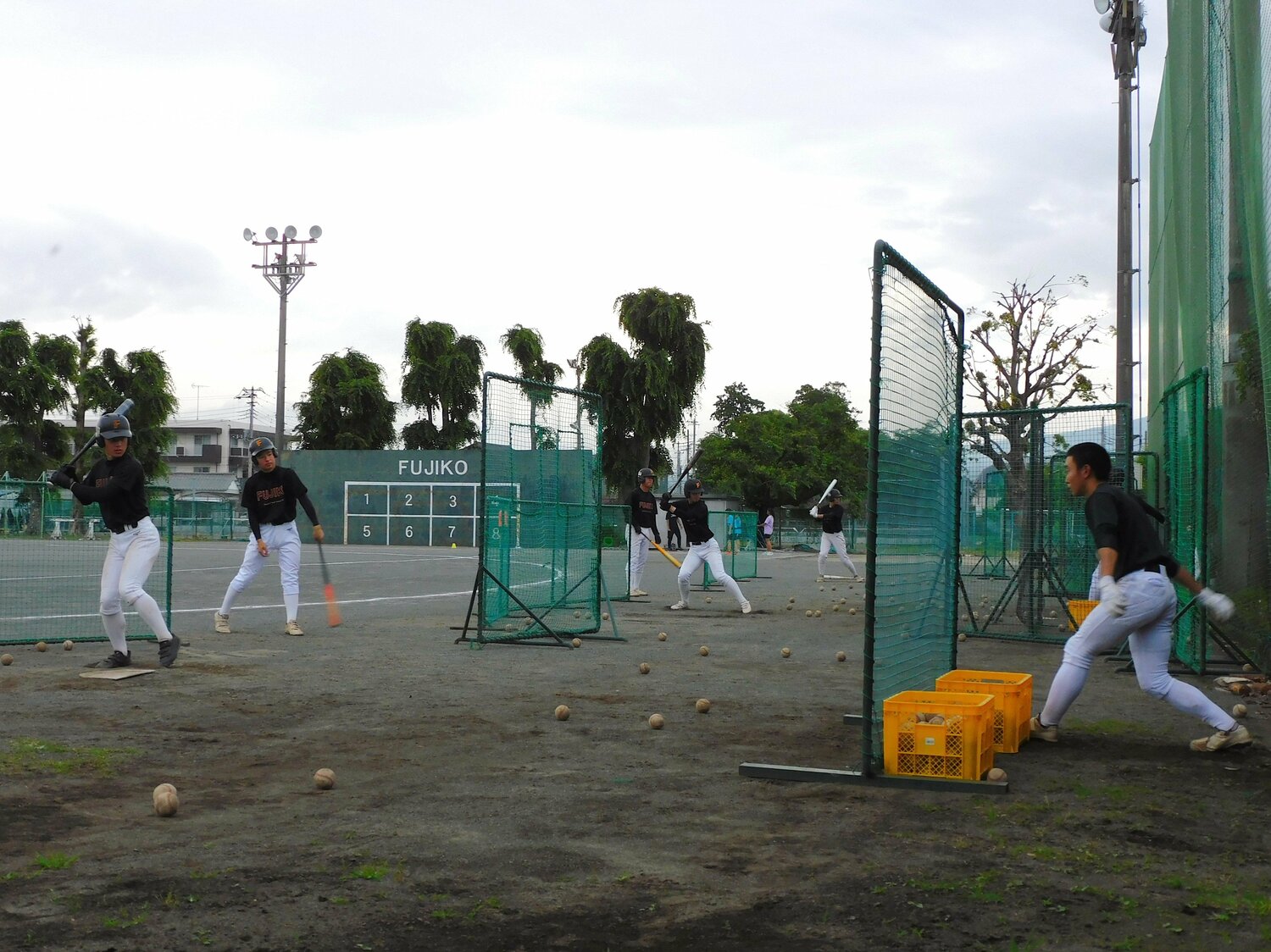 富士高校の練習　©Jun Aida