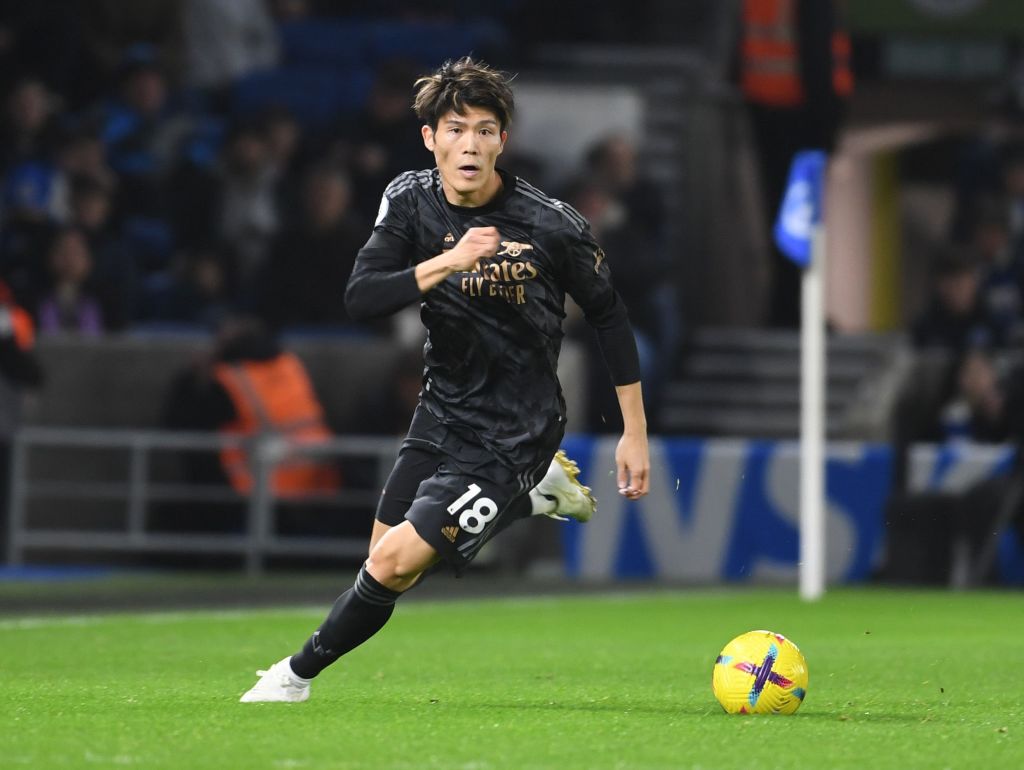 ブライトン戦の冨安　©Getty Images