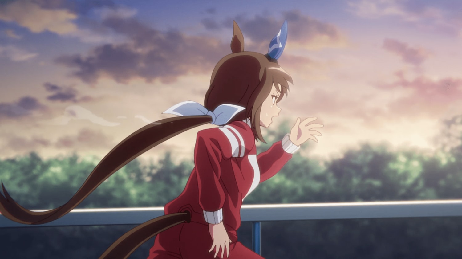 ひたむきに練習に取り組むアドマイヤベガ。作中では「アヤベ」と呼ばれている ©Cygames, Inc.