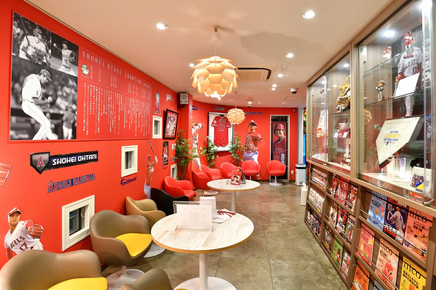 大谷の足跡がわかる年表も展示 ©Takashi Shimizu