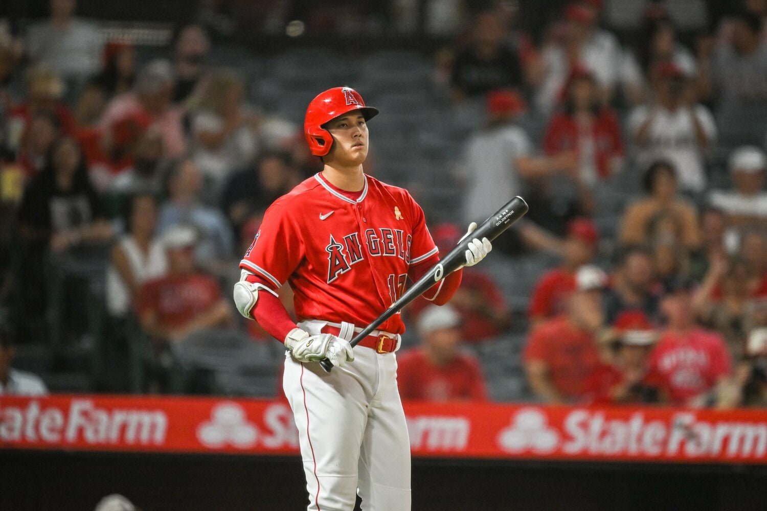 2022年まではアシックスのバットを使用していた大谷 ©Nanae Suzuki