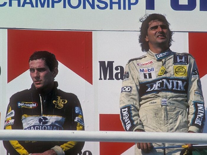 セナ対ピケ、ホンダのバトン優勝……。退屈に見えて名コースのハンガリーGP。＜Number Web＞ photograph by AFLO