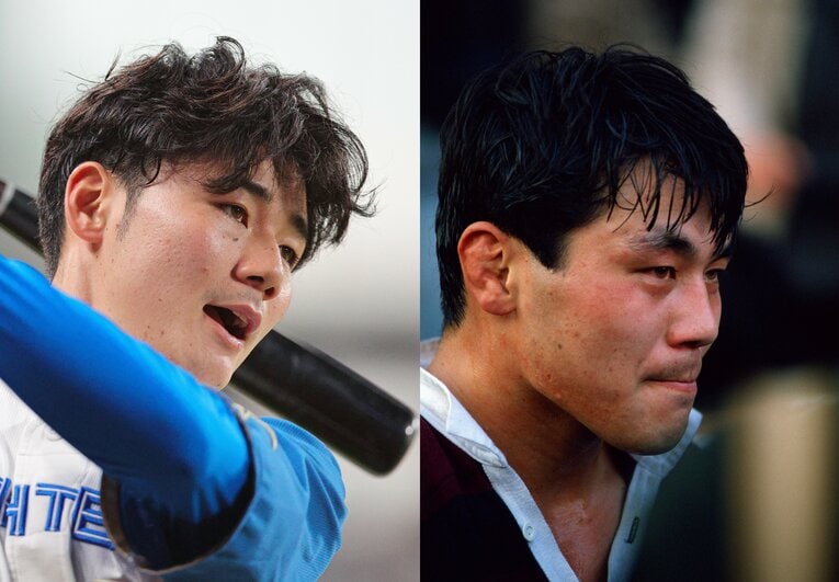 今年で24歳となった清宮幸太郎と、早稲田大ラグビー部でキャプテンを務めた頃の父・克幸さん（当時22歳） ©︎JIJI PRESS ©︎Shinichi Yamada/AFLO