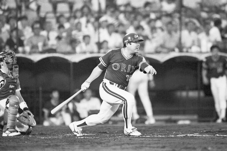 1989年、通算500号本塁打を放った門田博光、41歳（当時オリックス） ©JIJI PRESS