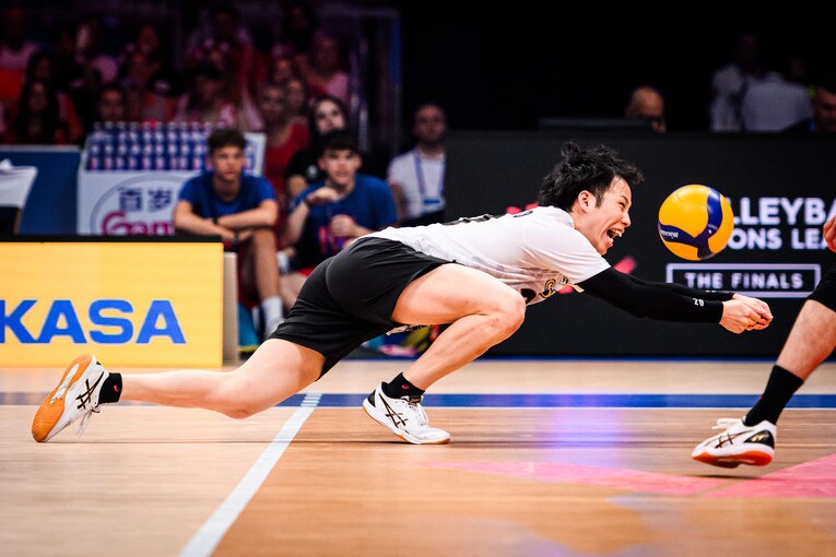 山本智大（VNL決勝フランス戦）©︎Volleyball World